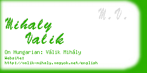 mihaly valik business card