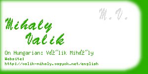 mihaly valik business card